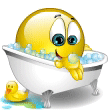 smiley au bain.gif
